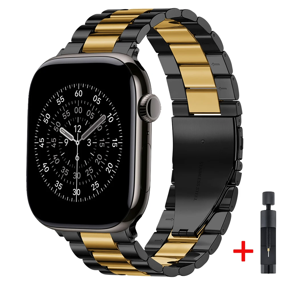 Elegant Metal Bracelet for Apple Watch - Fashionable Strap and Belt Accessory