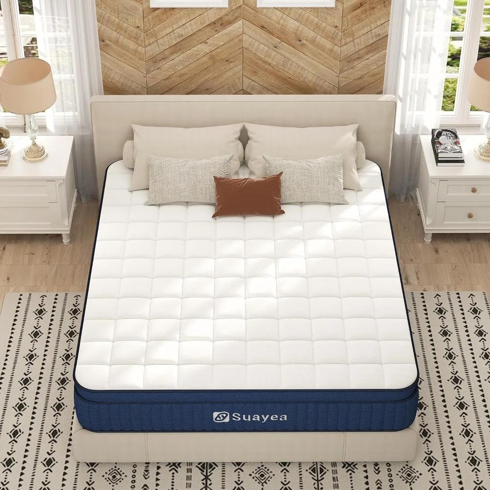 King Mattress 10 Inch, King Size Mattress in a Box, Strengthen Hybrid Size, Ultimate Motion Isolation with Memory
