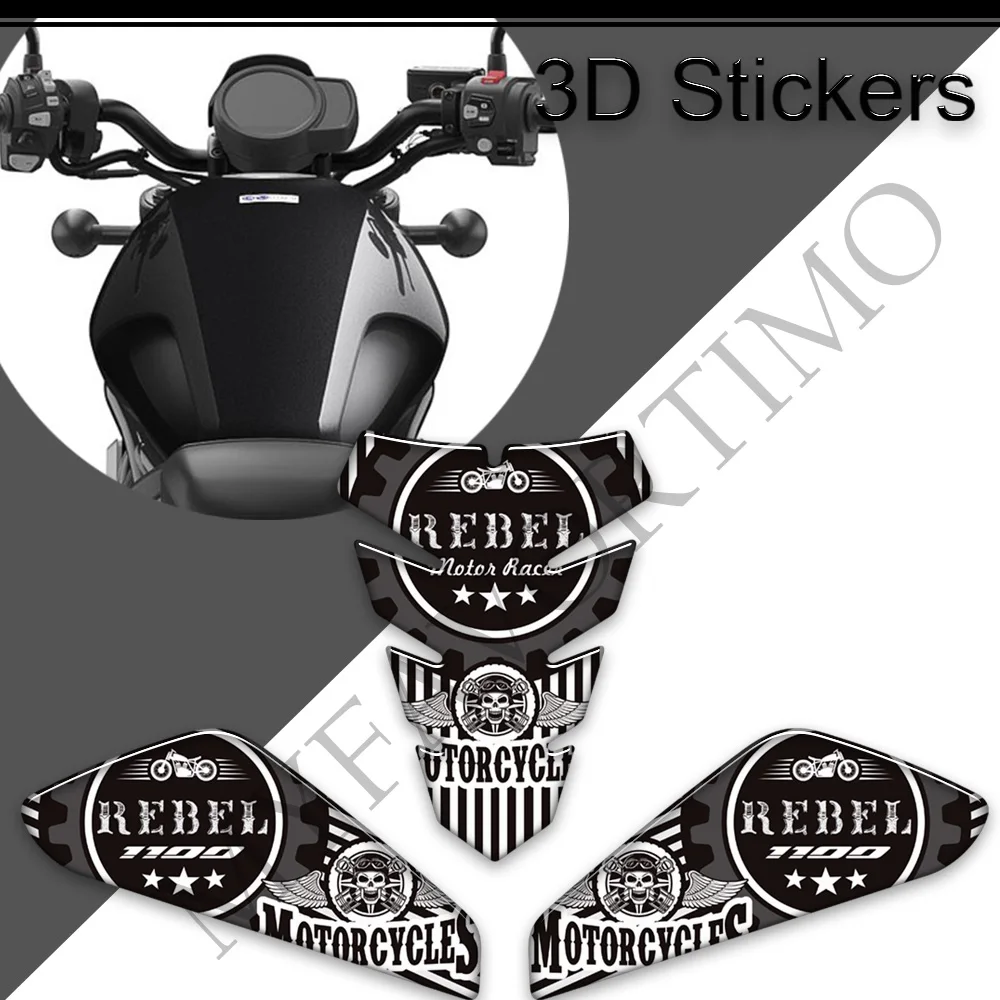 

2021 2022 Motorcycle Tank Grips Pad Gas Fuel Oil Kit Knee Stickers Decal Emblem Logo Protection For HONDA REBEL CMX1100 CMX 1100