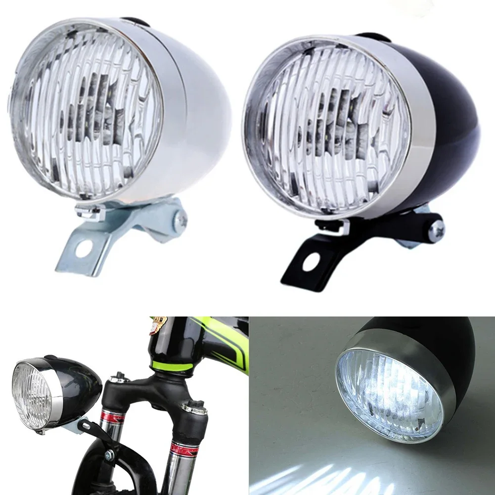 Night Light LED Headlight Riding 160 Viewing Angle Front Light Metal Body Retro Rugged Safety Unique With Shelf bike headlight