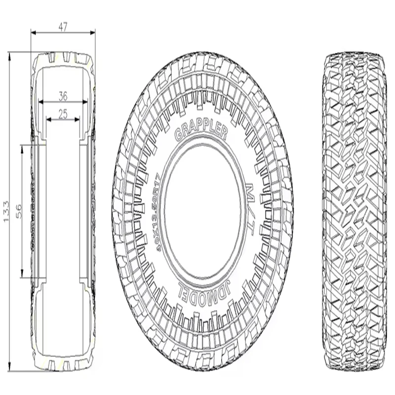 JDM-123 2.2 Kletter-MT-Simulationsfahrzeug Offroad-Reifen Thor Hammer für Tamiya Lesu für Scania Man Actros Volvo Autoteile – Detail 9