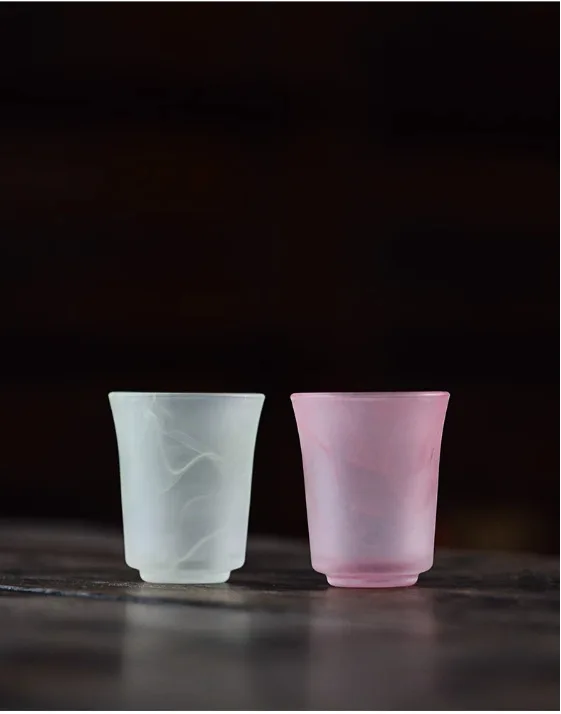 Japanische Cloude Ink Glas Teetasse Teematte Pad Kleine Teetasse Arabische Kaffeetasse Hitzebeständige glasierte Teetasse Weintasse Kung Fu Tee – Detail 3