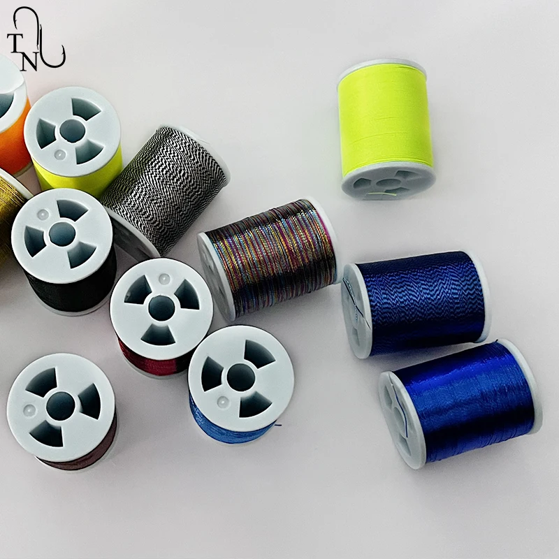 TN01 0.28mm 0.22mm100 Yards Fishing Rod Guide Wrapping Thread Repair Component  DIY  NCP metallic fluorecent Rod Building Thread 5