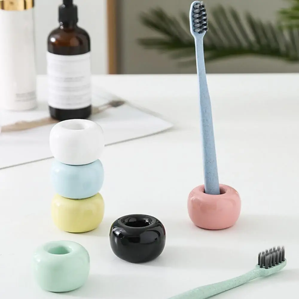 Hot !!! Multifunctional Mini Ceramic Bathroom Shower Toothbrush Holder Storage Rack