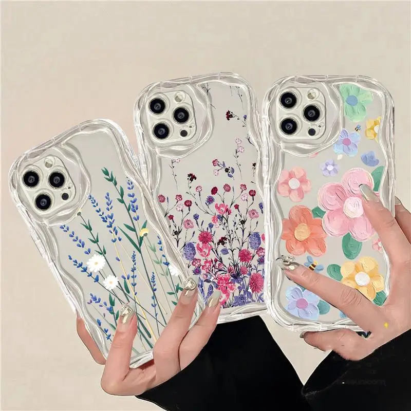 Floral Leaf Design Protective Phone Case Cover