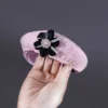 Quality Pet Hat Weaving Small Fragrant Flower Bud Hat Bow Lace Bib Pet Cat Dog Accessories Camellia Set Party Dressing Supplies 5
