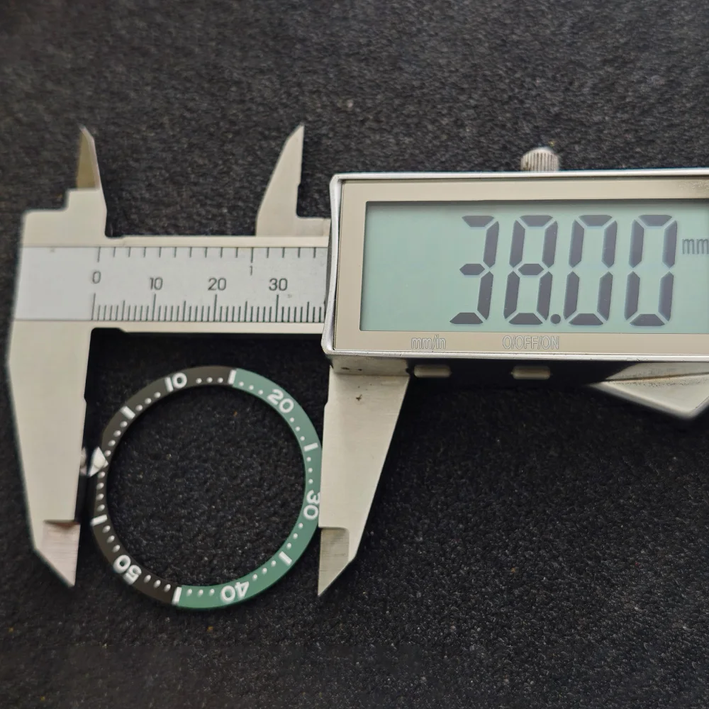 Blue-Green Luminous Ceramic Watch Bezel Insert - Flat Design