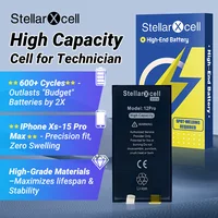 5pcsStellarXcell Without BMS Flex High Capacity Battery For Spot-Welding For iPhone X Xs Max Xr 11 12 13 14 15 Mini Plus Pro - Image 3