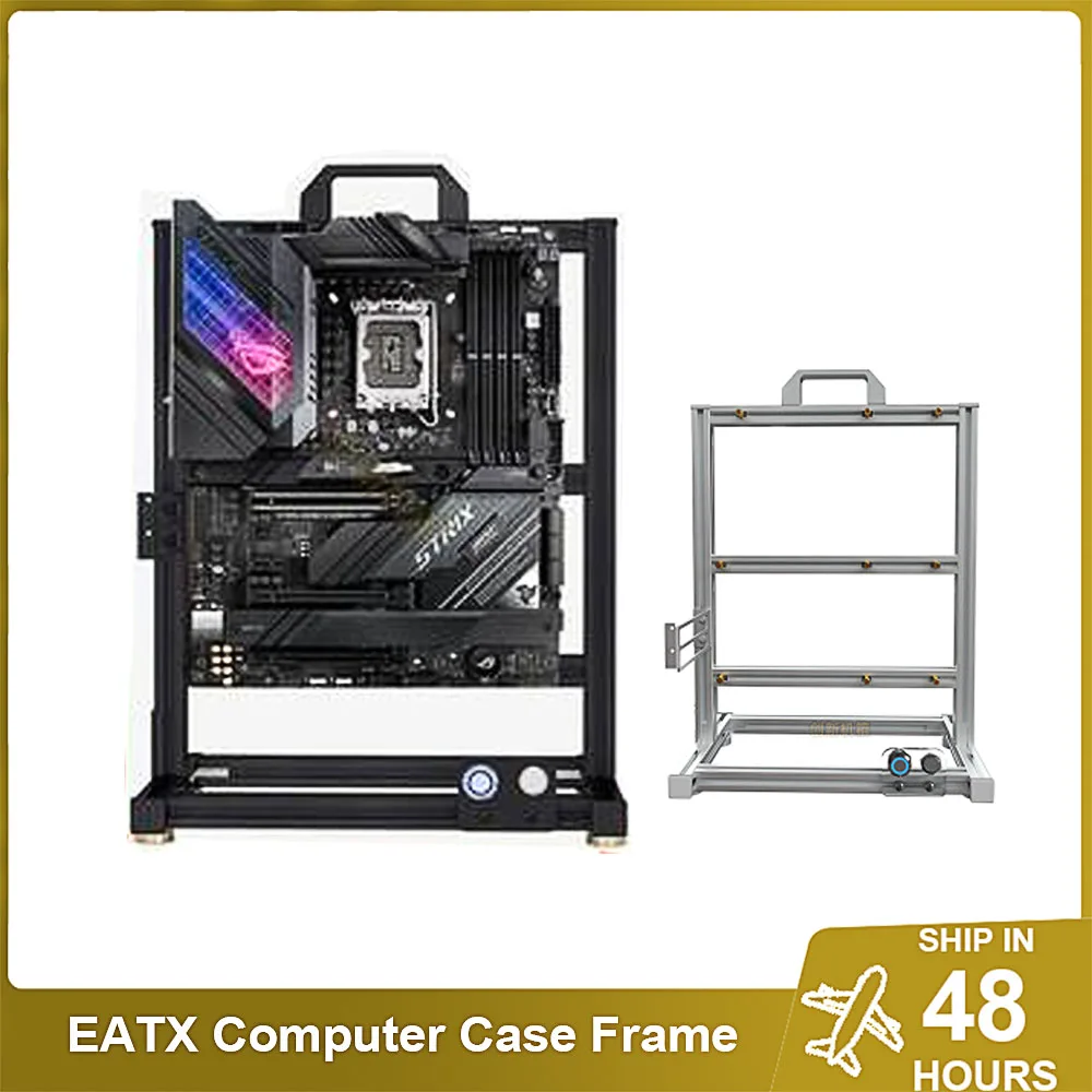 Grande Aberto pc Case Frame Rack Alumínio Criativo Faça Você Mesmo Jogos Chassi de Computador Refrigeração a Água Gamers Gabinete Mod