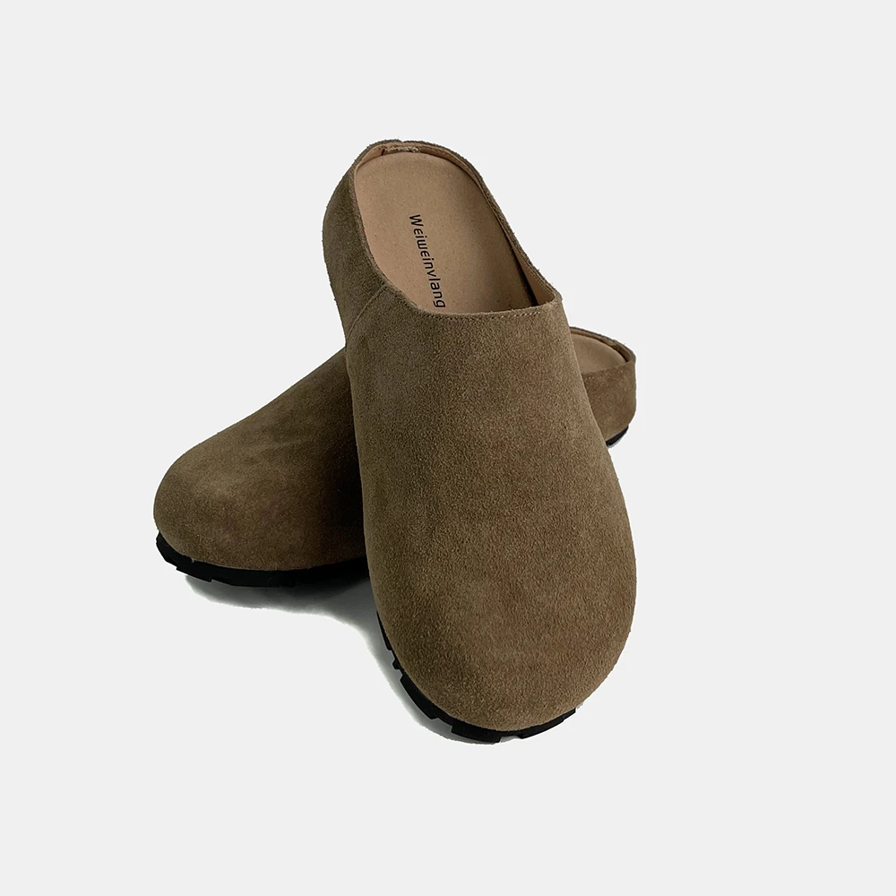 Slippers Natural Cow Leather Comfortable Top Quality Brand Classic Women's Slipper 3
