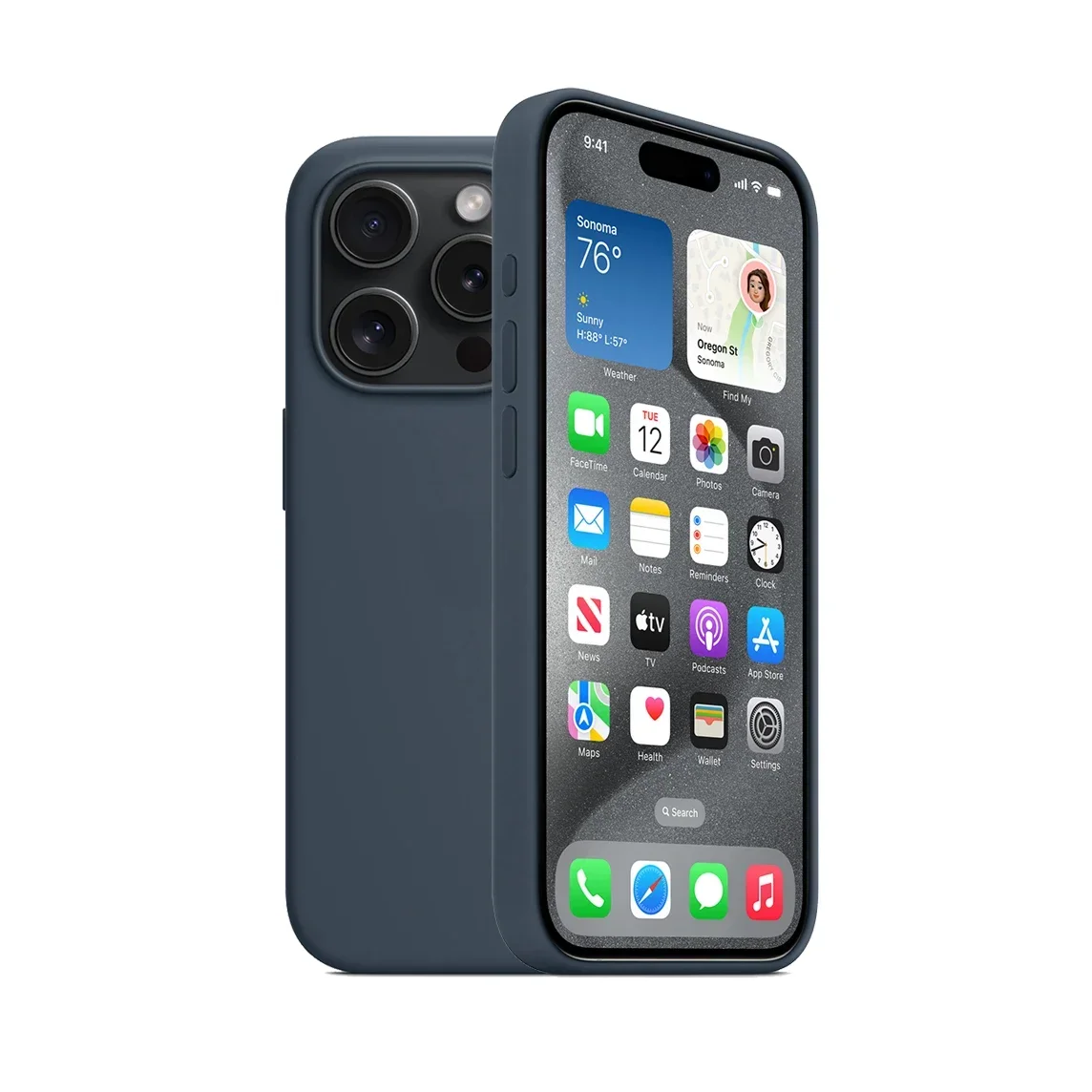 Coque Officielle en Silicone Liquide pour iPhone 15 Pro Max avec Contrôle de l'Objectif, Compatible MagSafe, Charge Sans Fil