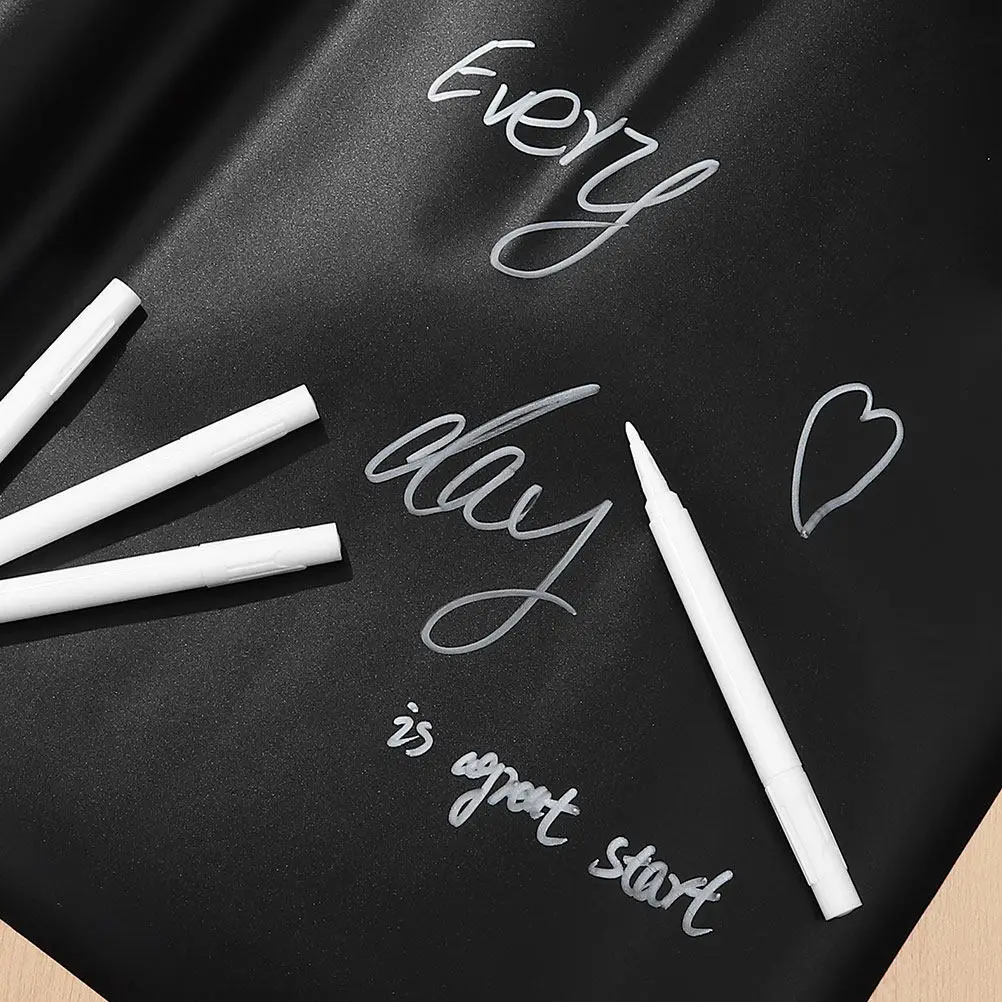 12Pcs 액체 분필 펜 칠판 유리 쓰기 드로잉 마커 학교 사무용품 학교 용품에 대한 흰색 지울 수있는 펜