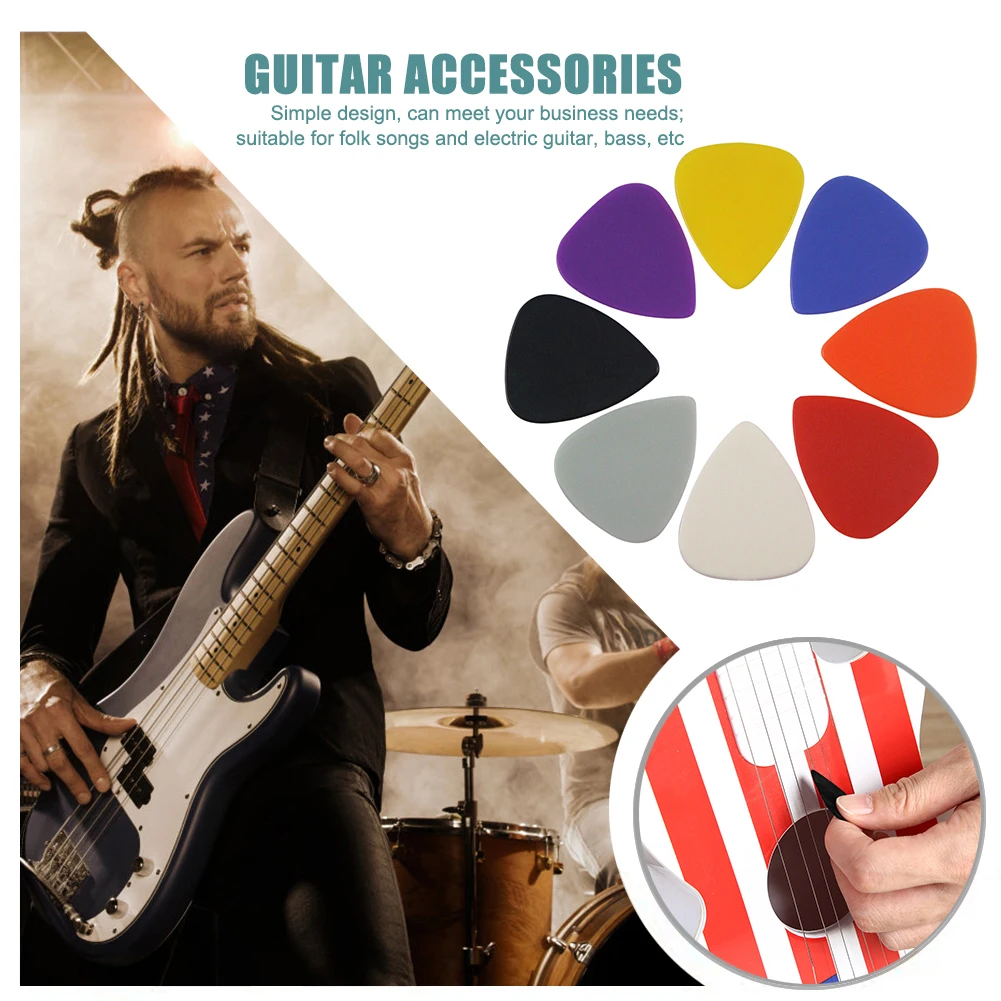 0.8mm Thick for Bass Ukulele Guitar Plectrum Tools Electric Guitar Finger Picks Assorted Colours Guitar Part Accessories