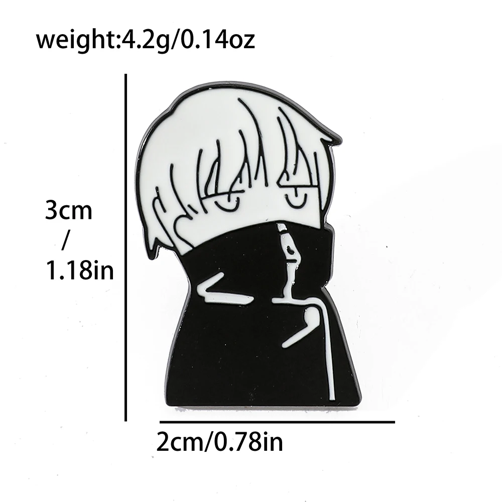 Enamel Pins Enamel Brooch Pearl Beaded Brooch Metal Brooch 6 Pcs Creative Anime Jujutsu Kaisen Brooch