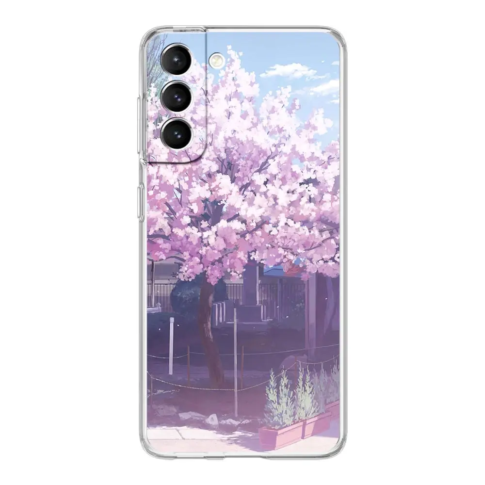 Cherry Blossom Mount Fuji Clear Phone Case