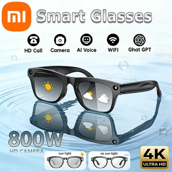 Occhiali Smart Xiaomi 4K AI con Fotocamera 800MP, Multifunzione, Fotocromatici, Chiamate Bluetooth, Foto, Video, Musica, Traduzione - Novità