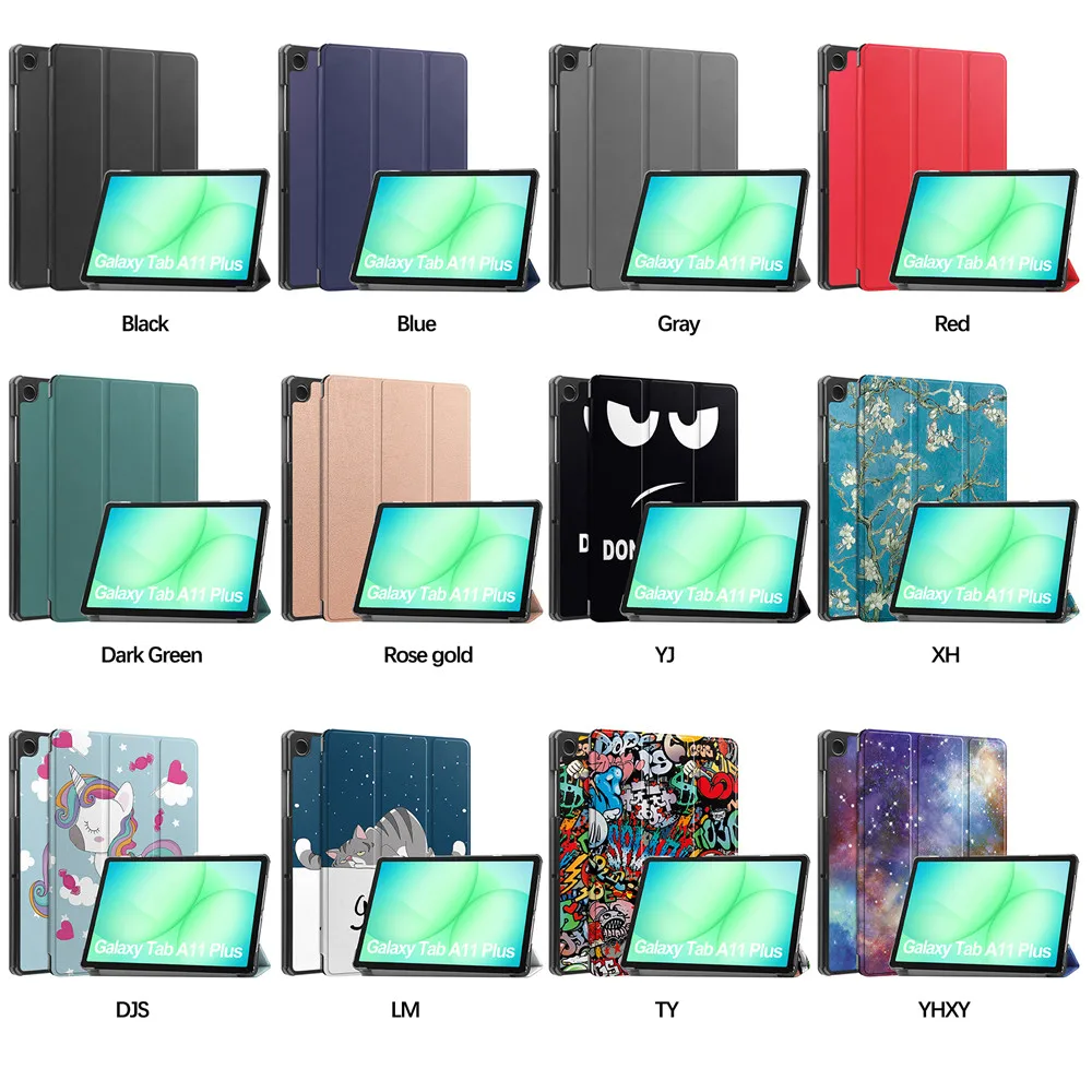 Funda inteligente para Samsung Galaxy Tab A11 +( Plus), soporte plegable de 11 pulgadas 2025, Funda con suspensión automática SM-X230/SM-X233, Funda para tableta de 11"