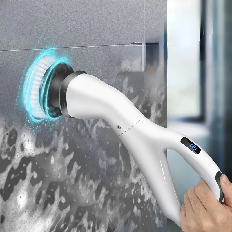 

Electric Cleaning Brush Rechargeable Scrubber with Detachable Heads Brush Bathroom Kitchen Toilet Clean Tools