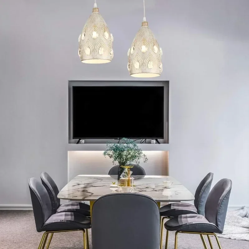 Hanging Lamps Plug In Pendant Light Cord Hollow Cage  Home Decoration Dimmer Switch For Bedroom Living Room Corner Balcony Yard 6