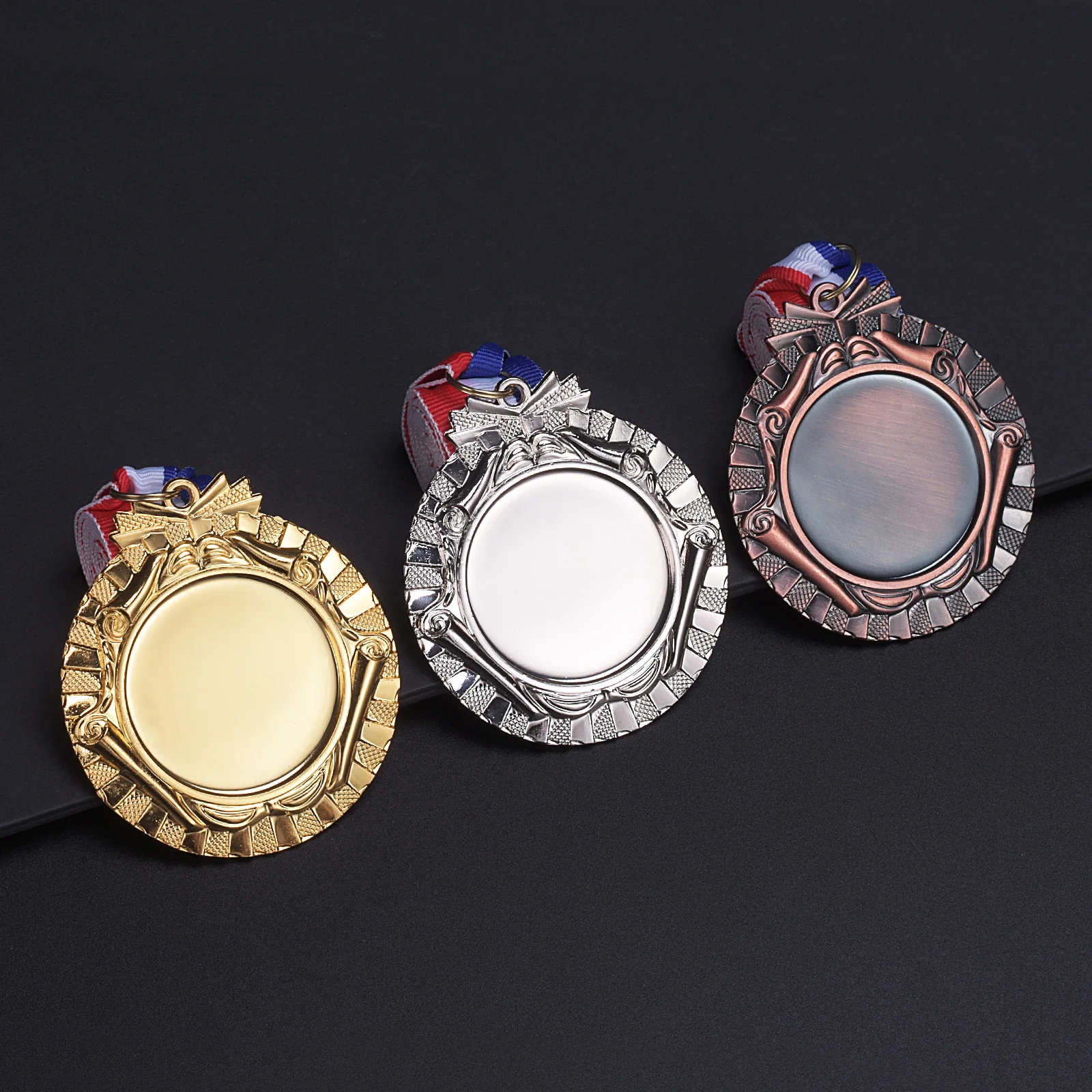 65MM Gold Silver Bronze Metal Award Medals Game Medals Sports Competition Winner Souvenir for Sport Company Anniversaries