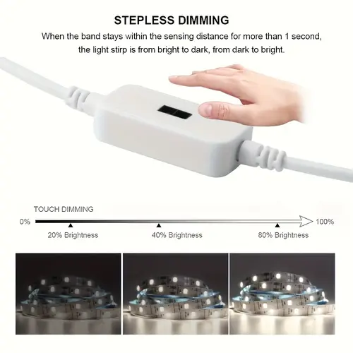 USB LED Strip Lights DC 5V Smart Dimmer Hand Scan Sensor Switch On/off Control Backlight Tape TV Lamp Tape Bedroom Home Decor - Image 2