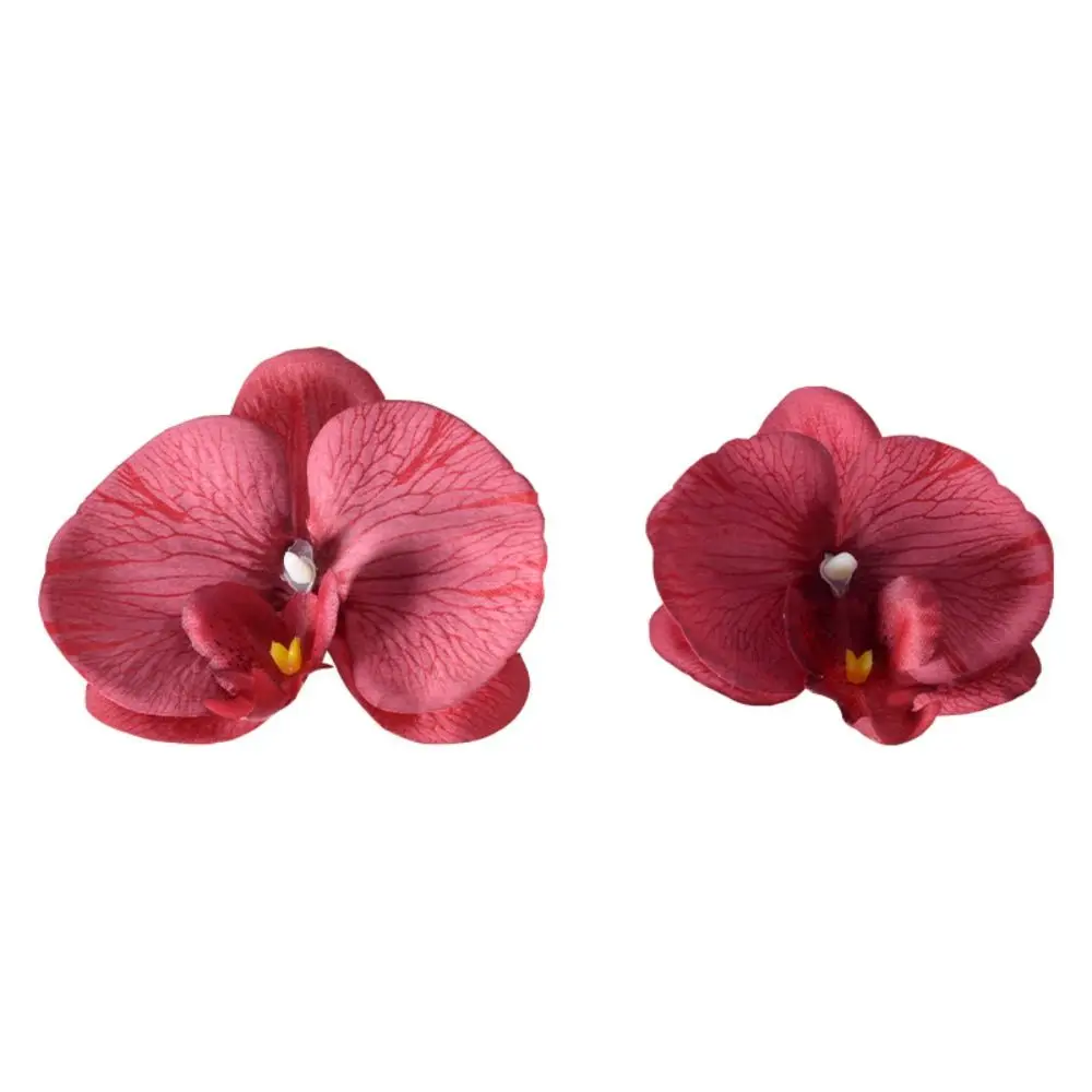 Artificial flowers Simulated Silicone Cotton 3D Printing Butterfly Orchid Handmade Accessories Wedding Decoration DIY