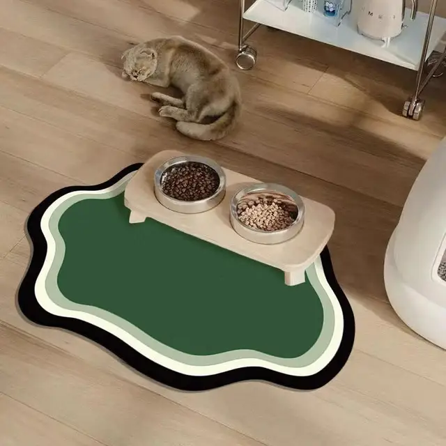 Absorbent Solid Colour Pet Mats Quick-dry Non-Slip Absorbent Wear-Resistant Leak-Proof Easy To Clean Dog Food Mats Cat Food Mats Absorbent Solid Colour Pet Mats Quick-dry Non-Slip Absorbent Wear-Resistant Leak-Proof Easy To Clean Dog Food Mats Cat Food Mats