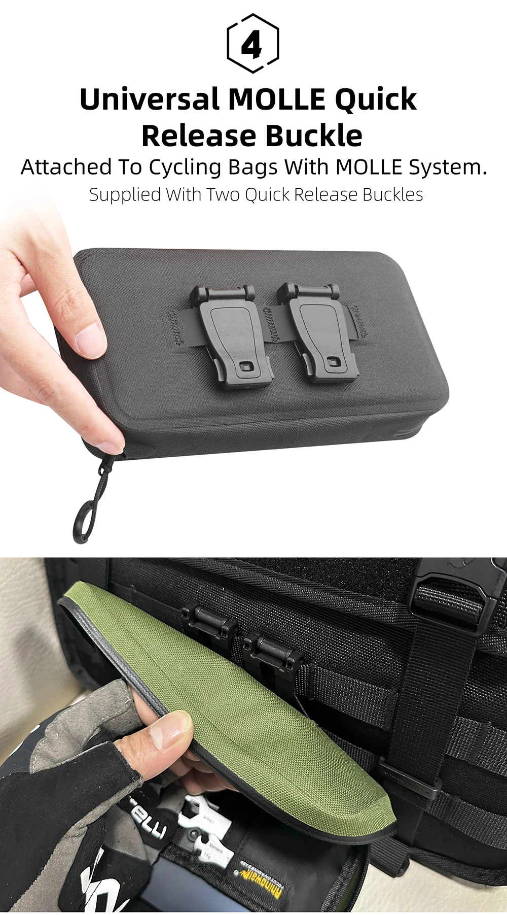Rhino walk Fahrrad Fahrrad tasche Tasche täglich pendeln Mini Universal Fahrrad Werkzeug tasche Brieftasche Telefon Trage tasche – Detail 8