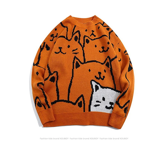 orange cat dad sweatshirt