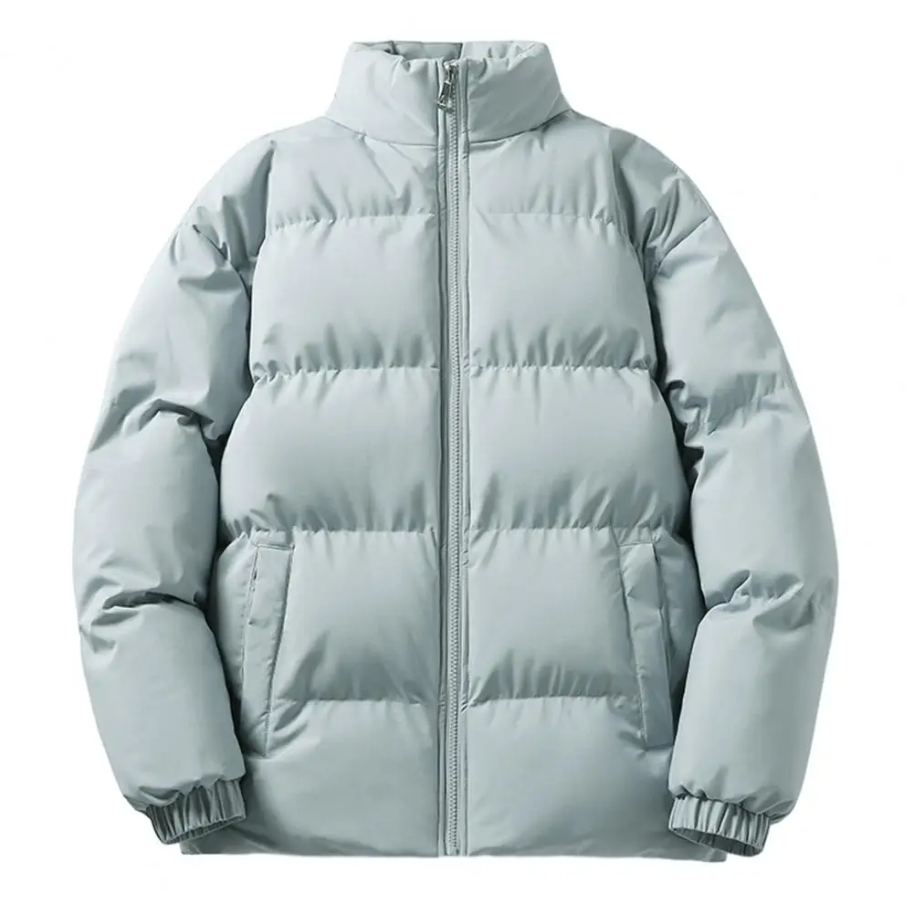 thumbnail image 1 of Abrigo de algodón de invierno para mujer, Chaqueta de algodón gruesa acolchada cálida resistente al frío, abrigo a prueba de viento de manga larga con cuello levantado, abrigo para exteriores Unisex, 1 of 4
