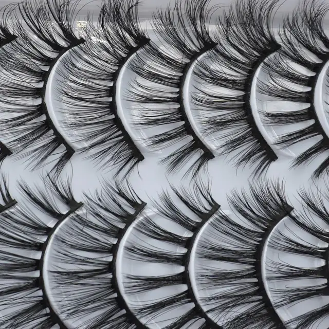 MB 2023 – Faux cils en vison 8D, en vrac, naturels, fins, personnalisés, vente en gros, 10 paires