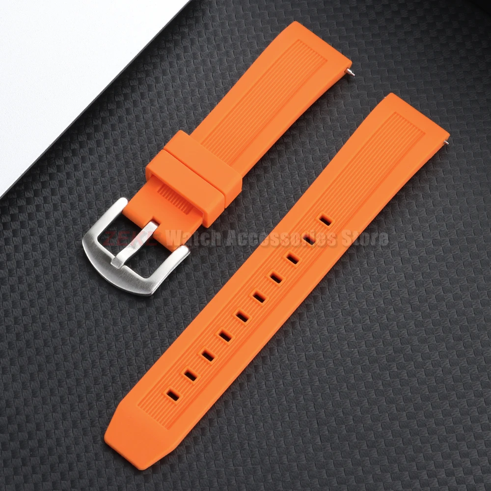 Enhanced Silicone Waterproof Watch Strap - Quick Release Rubber Wristband Belt