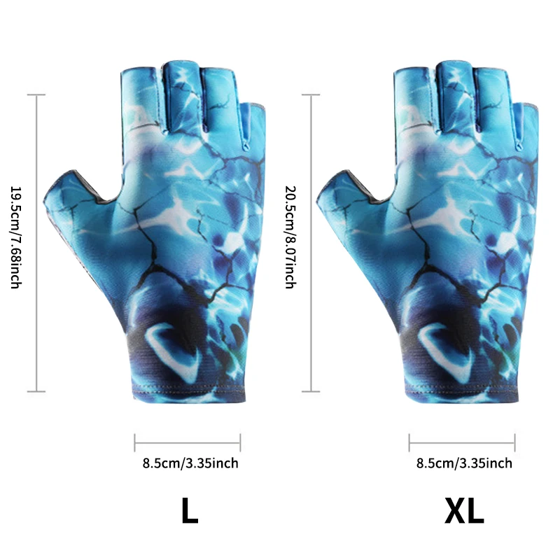 Fingerless Gloves Fishing UV Protection Sun Protection Men Women for Outdoor Fishing Kayaking Hiking Paddling