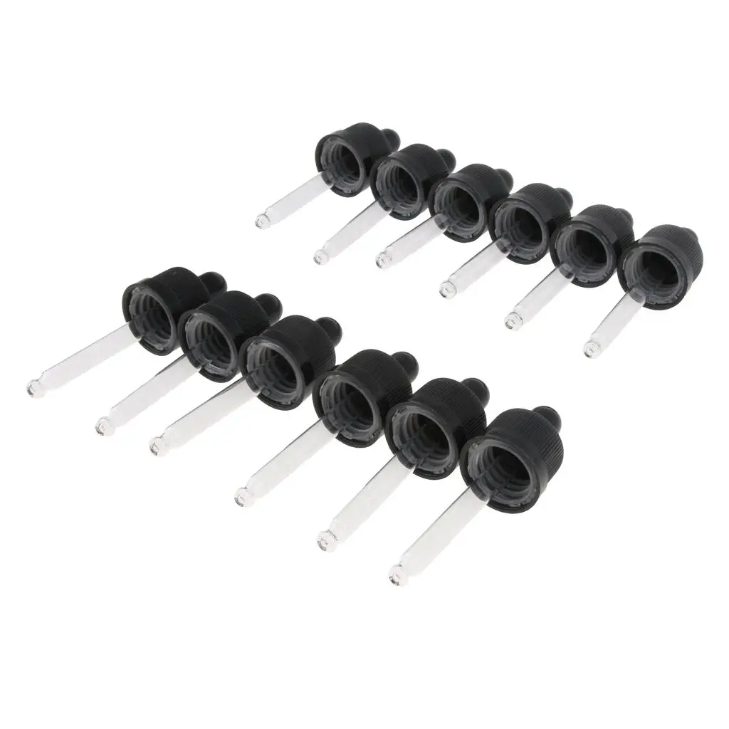 12Pcs Glass Dropper Pipette for 15ml Bottles of Essential Oils