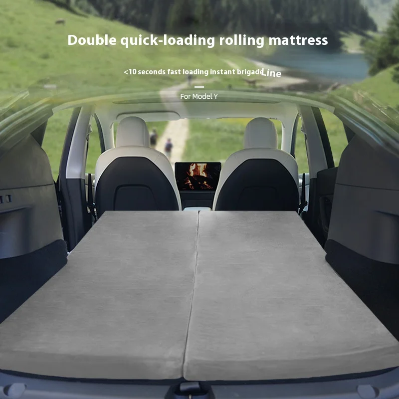 Tesla Model Y Memory foam Mattress Camping Mattress Provides Bag and Sheet Portable Folding Non Inflatable Lunch Break mattres
