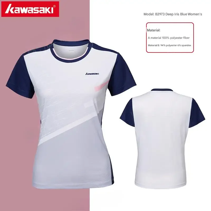 Badminton polo clothes, volleyball tennis suits,short sleeve men's women's quick dry competition t-shirts B1966