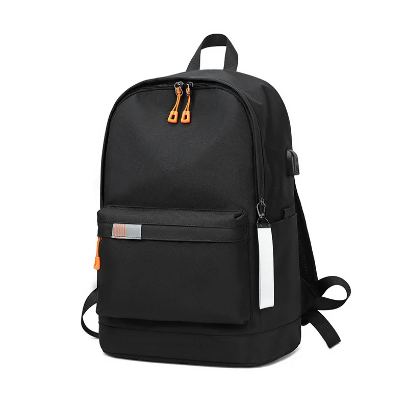 Backpack Women's New Trend School Bag Middle School College Student Leisure Travel Neutral Solid Color Oxford Cloth Backpack