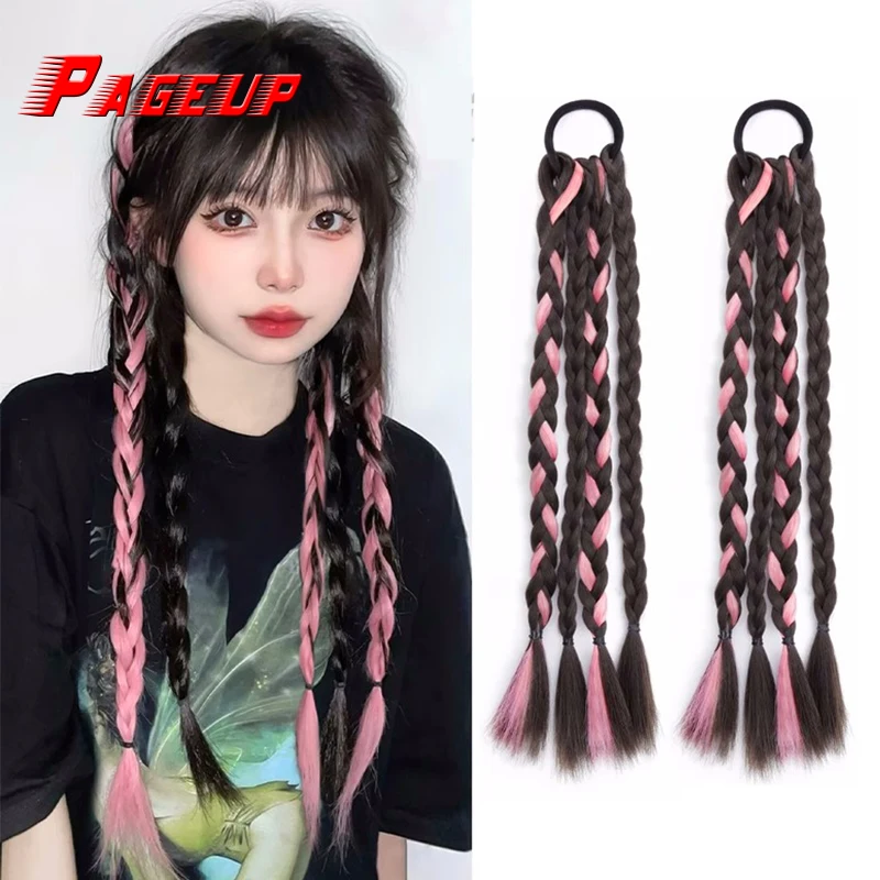 Pageup Cool Hot Girl Natural Twist Braids Wig Braids Female Strap-on Ponytail Boxing Braids Wig Fishbone Twist Dirty Braids книга для записей а5 56 лин блокнот дерзкой девчонки dirty girl блок с цитатами и иллюстрациями