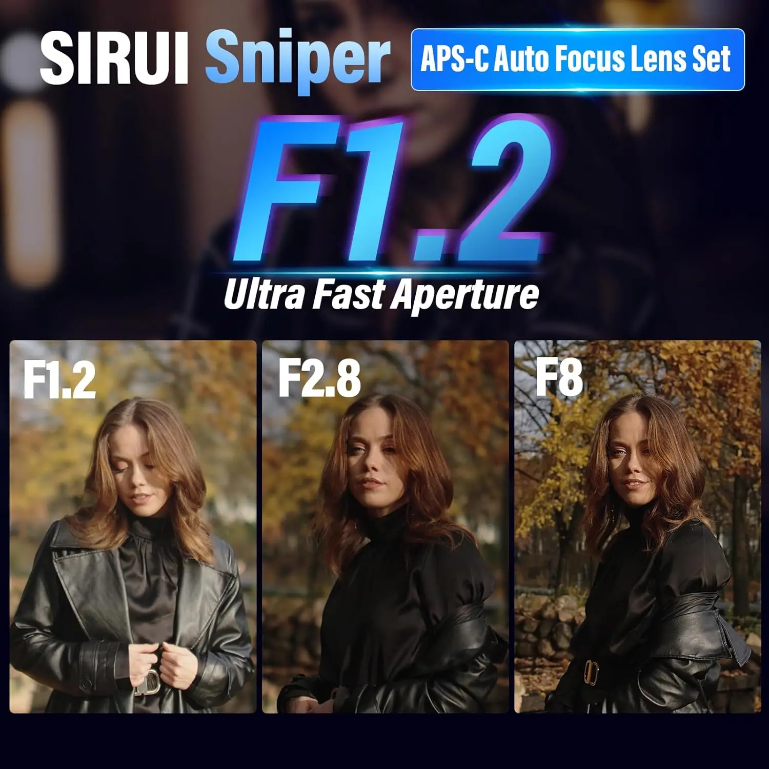 시루이 스나이퍼 시리즈 16mm 23mm 33mm 56mm 75mm F1.2 APS-C STM 오토포커스 렌즈 세트 ( E/후지 X 마운트 A5000 XA1 A6000 A7C2 XT20 용)