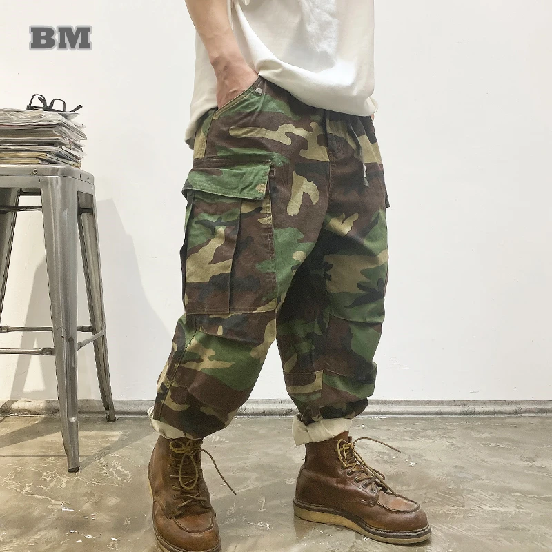 American Military Desert Camouflage Tactical Cargo Pants Men Clothing  Straight Baggy Pants Japanese Vintage Casual Trousers Male - AliExpress