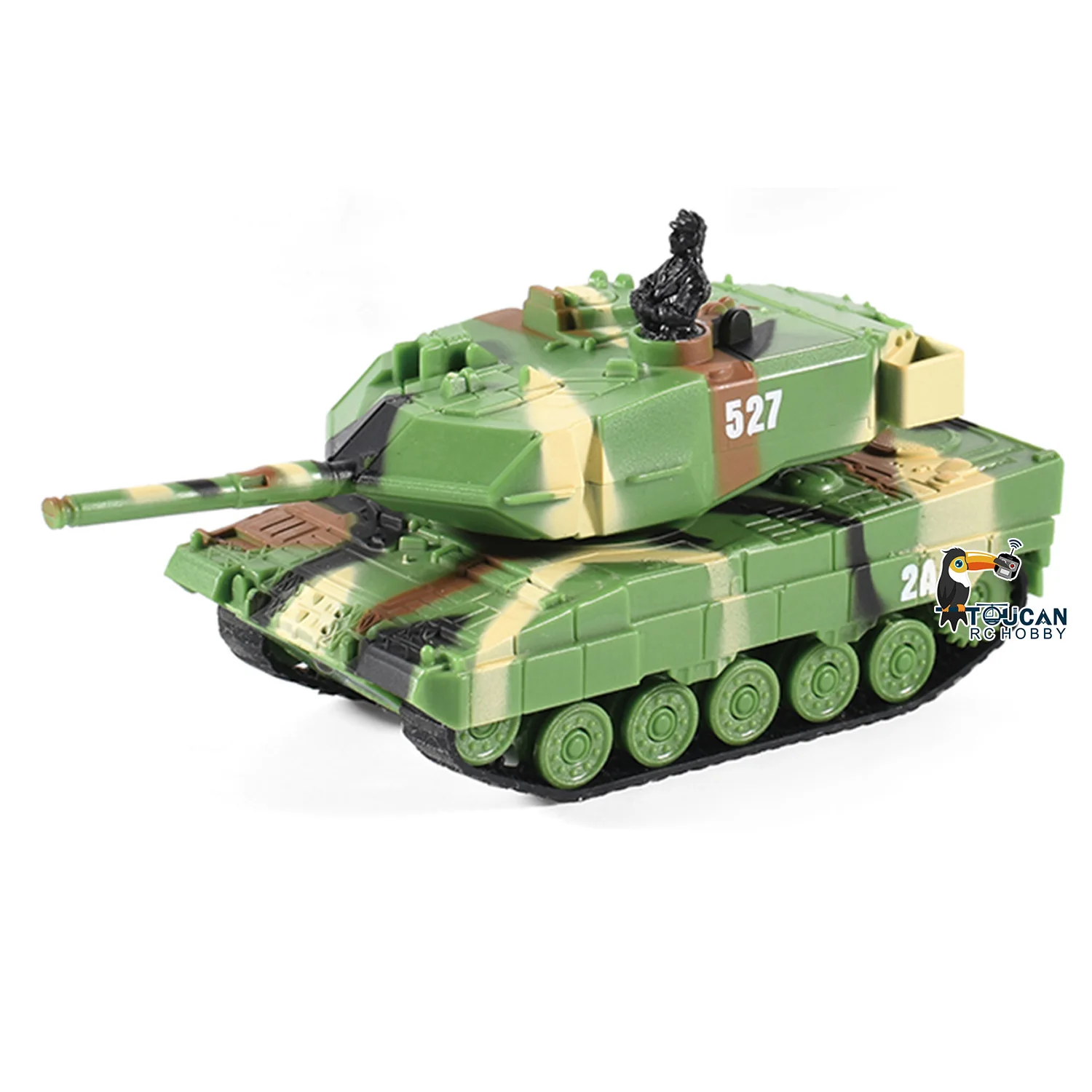RC 미니 토이즈 2.4G RTR 탱크 1/77 스케일 독일 팬서 탱크 모델 360 ° 회전 LED 조명 라디오 컨트롤 소년용 선물 TH23991
