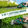 HECUS 2 in 1 Electric Hedge Trimmer 20000rpm Handheld Household Lawn Mower Garden Scissors Power Tool For Makita 18V Battery 4