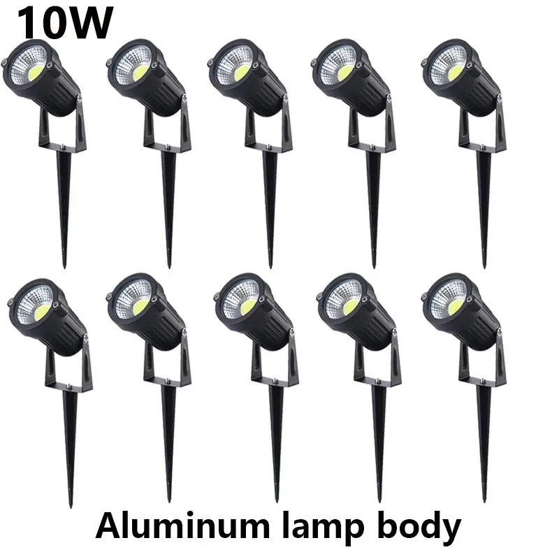 LED Garden Lighting 5W 10W 15W Outdoor Spiked Lawn Light Waterproof Terrace Home Garden Decorative Path Spotlight AC110V 220V DC12-24V