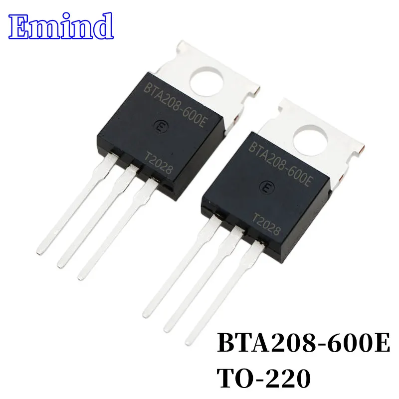 

20/50/100/200/500Pcs BTA208-600E BTA208 Triac 8A/600V TO-220 DIP Thyristor Large Chip