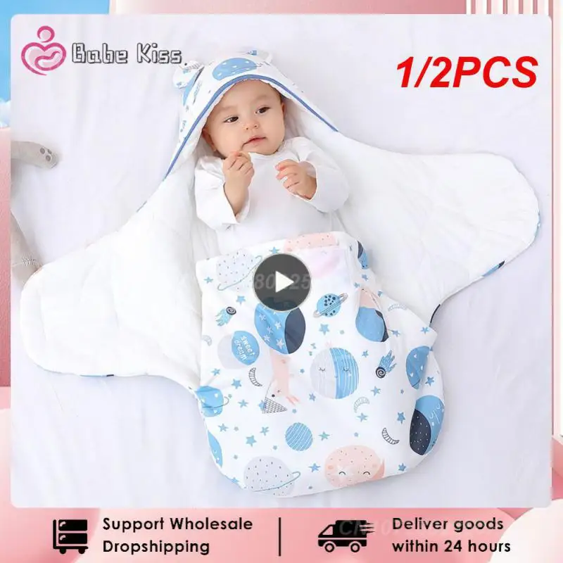 

1/2PCS Summer Newborn Baby Wrap Blankets Soft Baby Sleeping Bags Newborn Bedding Cartoon SleepSack Baby Swaddle Blanket 0-6