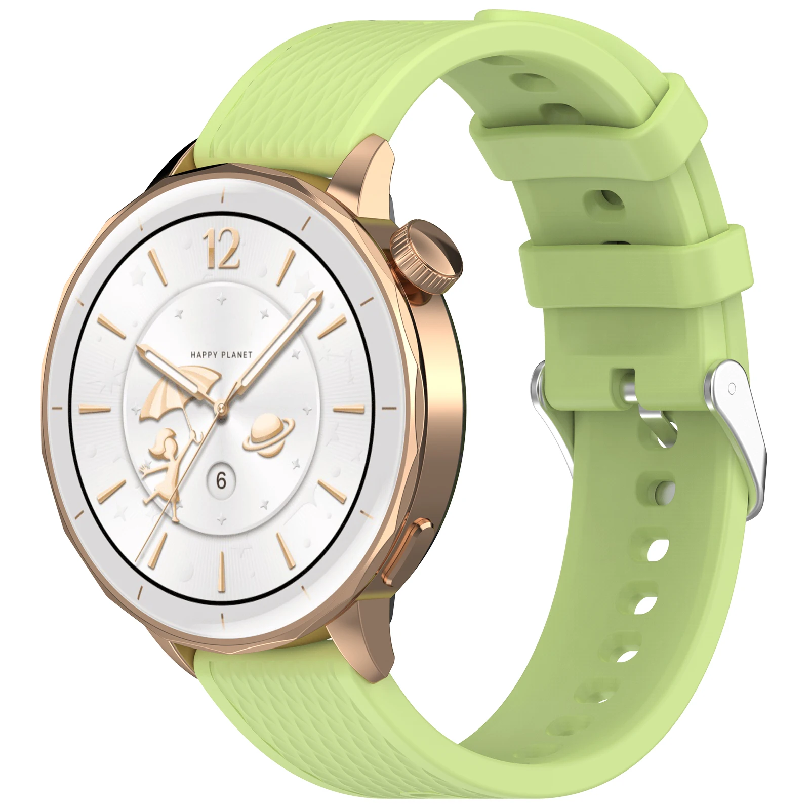 Classic 18mm Skin-friendly Diamond-patterned Silicone Strap