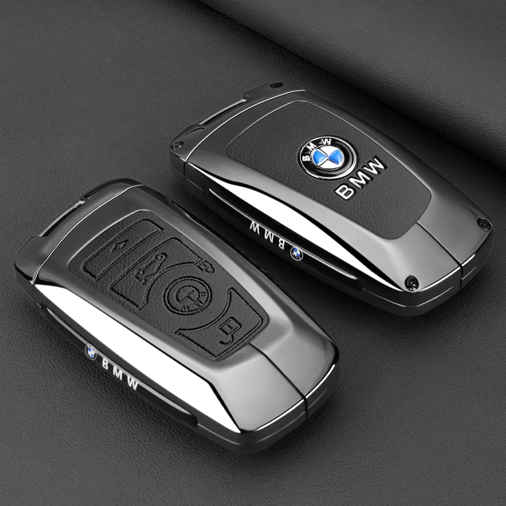 메탈 자동차 스타일링 키 커버 케이스 홀더 쉘 가방 자동차 키체인 액세서리 BMW F30 F20 F10 F18 F22 F01 X3 X4 F06 F02 M3 M5 용
