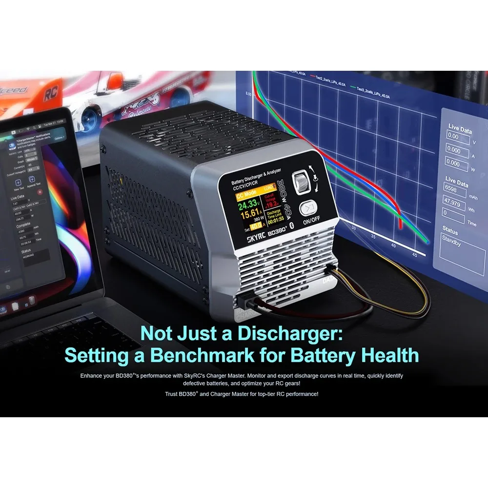 SkyRC BD380+ 380W 40A Analyseur Décharge Batterie RC Bluetooth