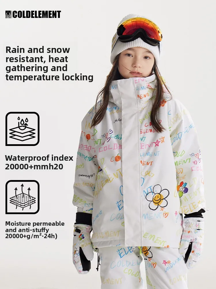 Windproof And Waterproof Ski Suits For Boys And Girls New Tuya Children'S Ski Suits For Boys Girls