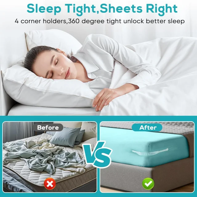4pcs/set Invisible Sheet Bed Cover Fixer Multifunctional Fixed Clip Safety Pinless Sheet Bed Sheet Anti-shift Fixed Home Supplie 3